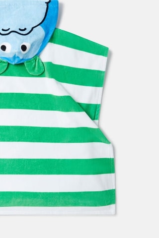 Serviette à capuche à oreilles - vert