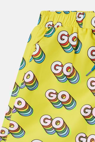 Short de bain - Jaune