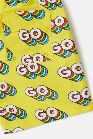 Short de bain - Jaune