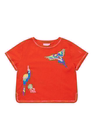 T-shirt en lin - Rouge