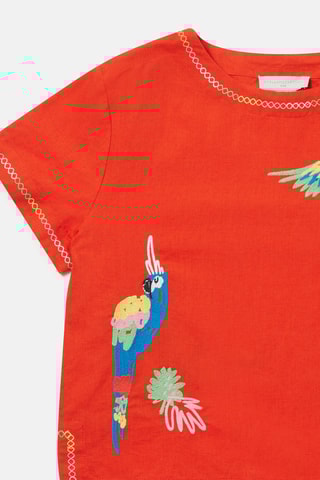 T-shirt en lin - Rouge