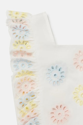 Blouse en broderie anglaise - Blanc