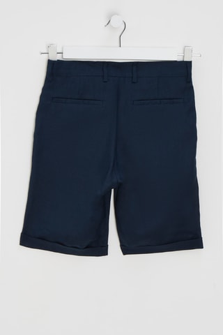 Short en lin - Bleu marine