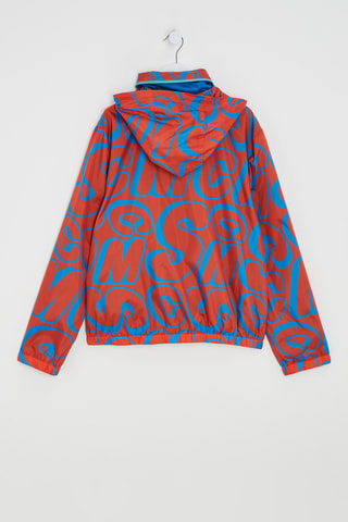 Coupe-vent à capuche - Rouge et bleu