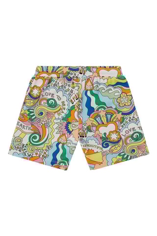 Short - Blanc et orange