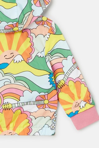 Coupe-vent à capuche - Beige et jaune