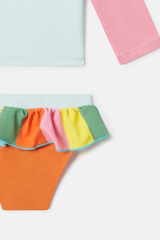 Maillot 2 pièces - Bleu clair et orange