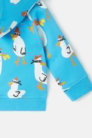 Sweat à capuche - Bleu canard