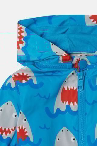 Coupe-vent à capuche - Bleu canard