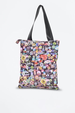 Shopping bag World - Nero e rosa