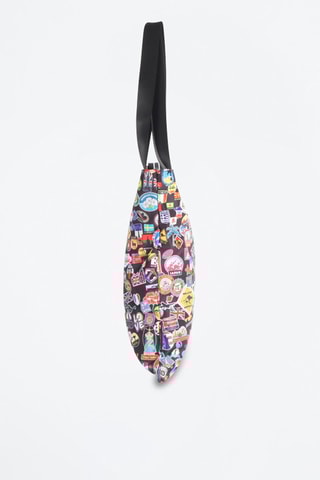 Shopping bag World - Nero e rosa