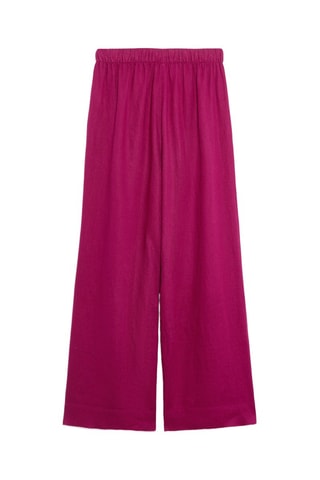 Pantalon relaxed en lin - Fuchsia
