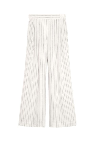Pantalon wide legs en lin - Ecru