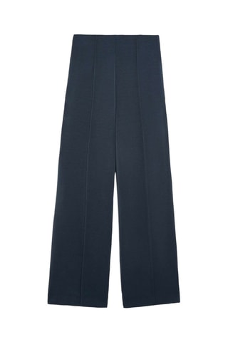 Pantalon taille haute - Bleu marine