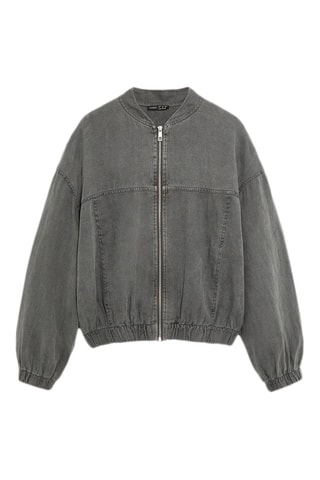 Veste en jean en lin - Anthracite