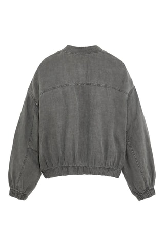 Veste en jean en lin - Anthracite