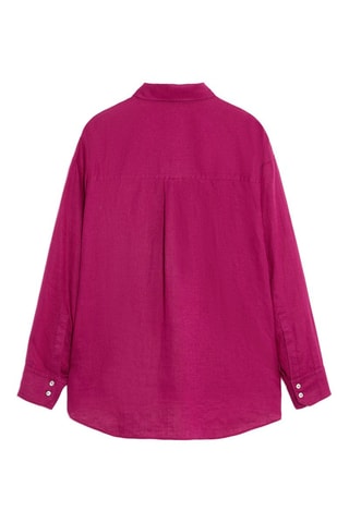 Chemise relaxed en lin - Fuchsia