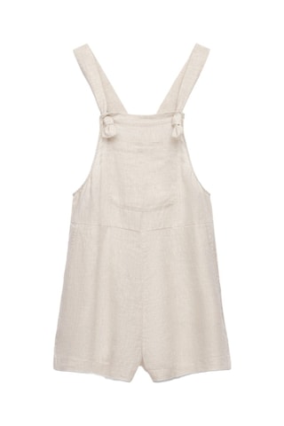 Salopette-short en lin - Beige