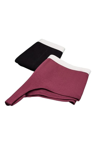 2 shortys - Noir et bordeaux