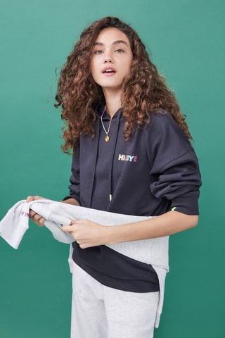 Sweat à capuche - Noir et ciel