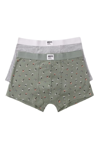 2 boxers - Kaki et gris