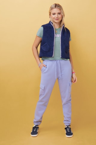 Veste sans manches - Bleu marine et mauve