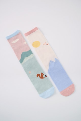 3 paires de chaussettes - Rose et blanc