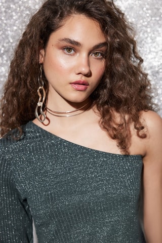 Top asymétrique - Vert foncé