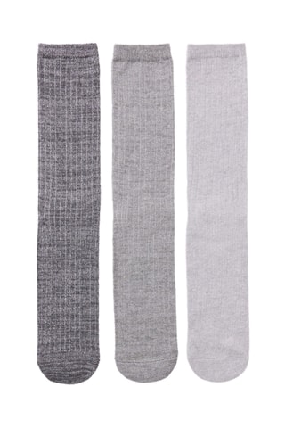 3 paires de chaussettes - Gris