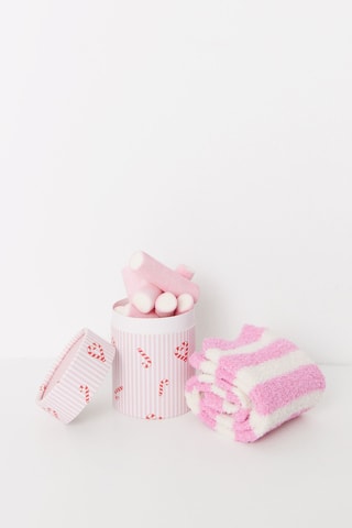 Chaussettes antidérapantes - Blanc et rose