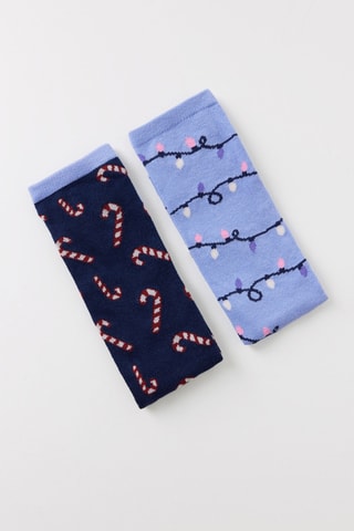 3 paires de chaussettes - Bleu et écru