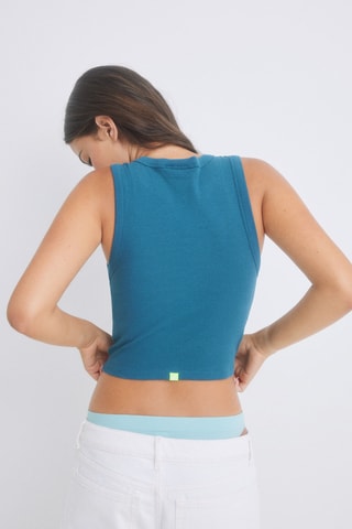 Crop top - Bleu canard
