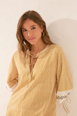 Robe droite - Moutarde