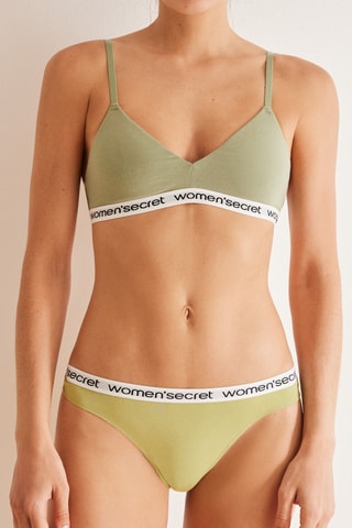 3 strings - Blanc et vert olive