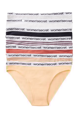 7 culottes - Orange et blanc