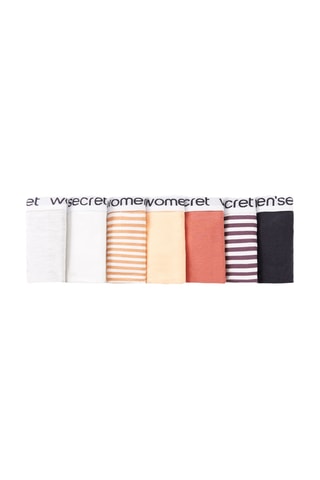 7 culottes - Orange et blanc