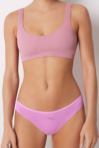 7 culottes - Rose poudré et blanc