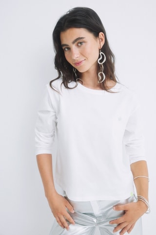 T-shirt - Blanc et argenté