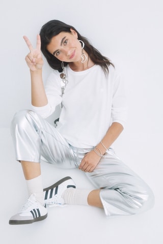 T-shirt - Blanc et argenté