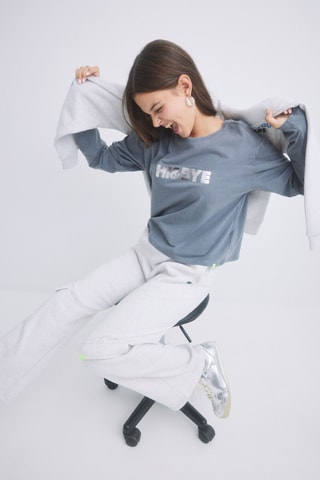 T-shirt - Gris et argenté