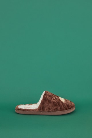Pantoufles fourrées - Marron