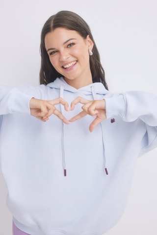 Sweat à capuche - Bleu et mauve