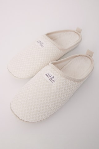 Pantoufles fourrées - Ecru