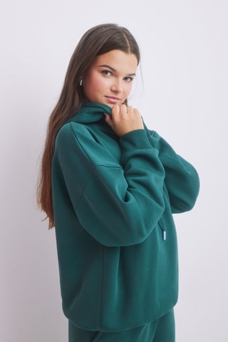 Sweat à capuche - Vert émeraude et ciel