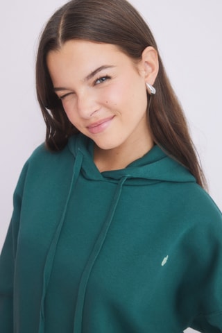 Sweat à capuche - Vert émeraude et ciel