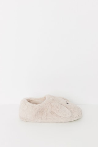 Pantoufles fourrées - Beige