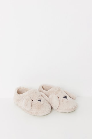 Pantoufles fourrées - Beige