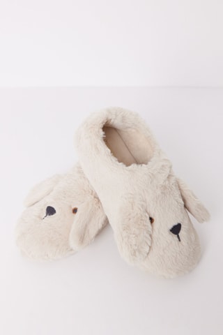 Pantoufles fourrées - Beige