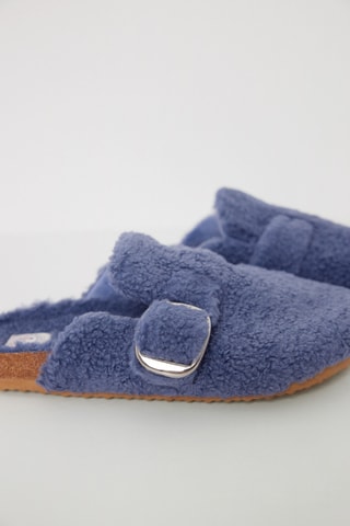 Pantoufles fourrées - Bleu foncé
