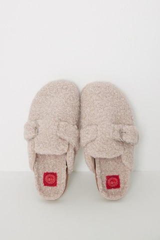 Pantoufles fourrées - Ecru